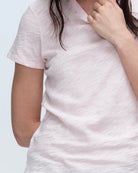 Slub Jersey Schoolboy Short Sleeve Crew - Pink Camelia by ATM — view 4