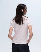 Slub Jersey Schoolboy Short Sleeve Crew - Pink Camelia by ATM — view 3
