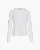 Slub Jersey Long Sleeve Destroyed Wash Crop Tee - White by ATM — view 6