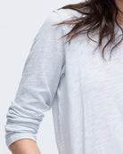Slub Jersey Long Sleeve Crop Tee - Powder Blue by ATM — alternate view
