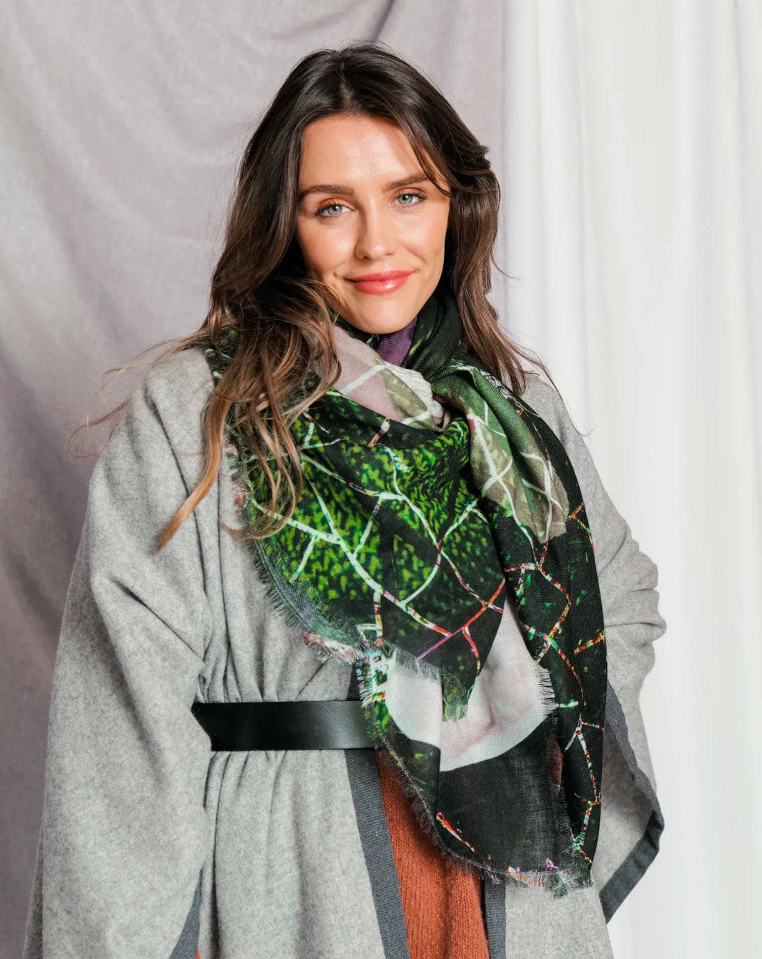 Hope & Fear Scarf - Green Multi by Dog & Boy | 25 South Boutiques