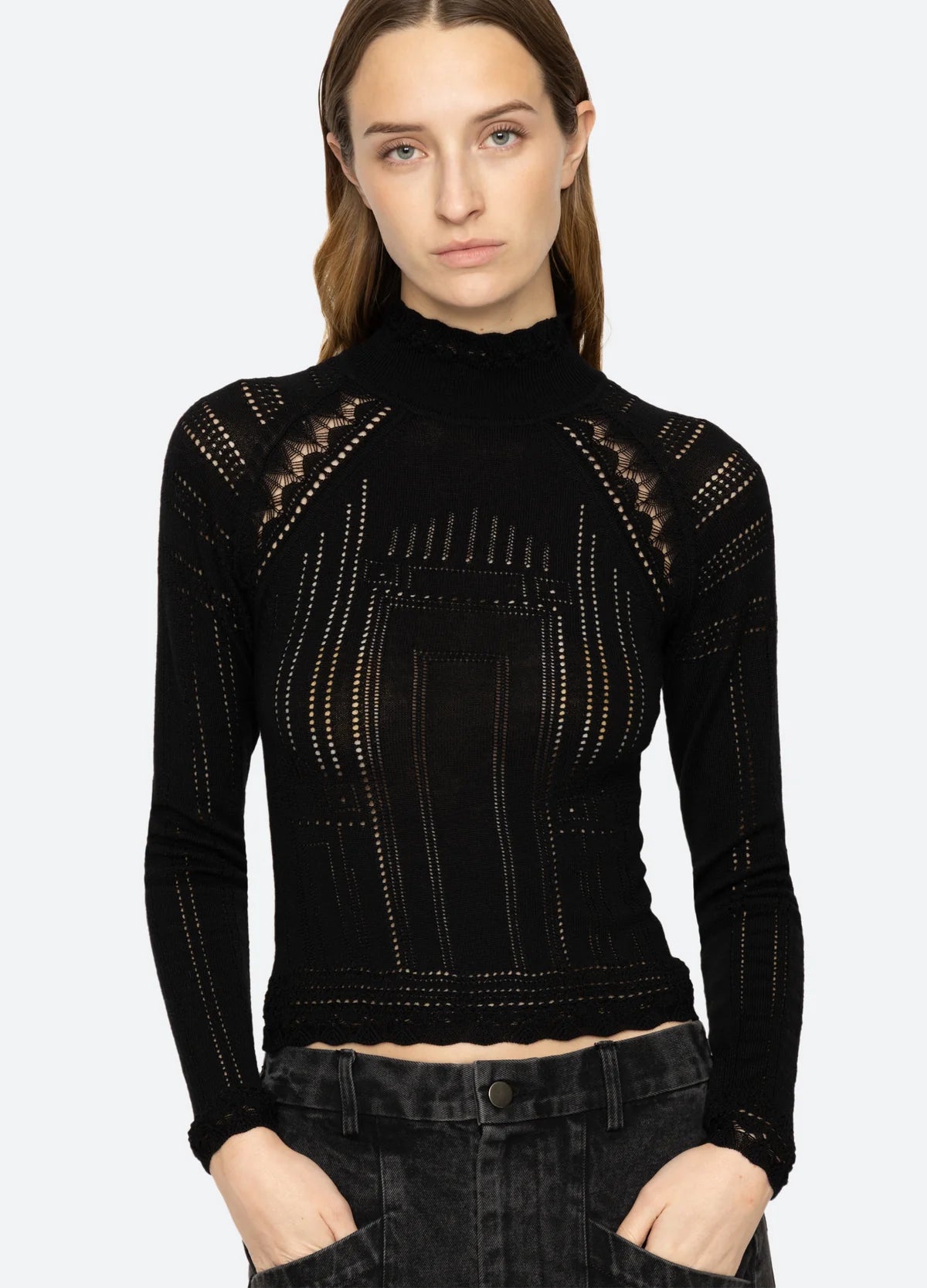 Paxton Turtleneck - Black by Sea NY — alternate view