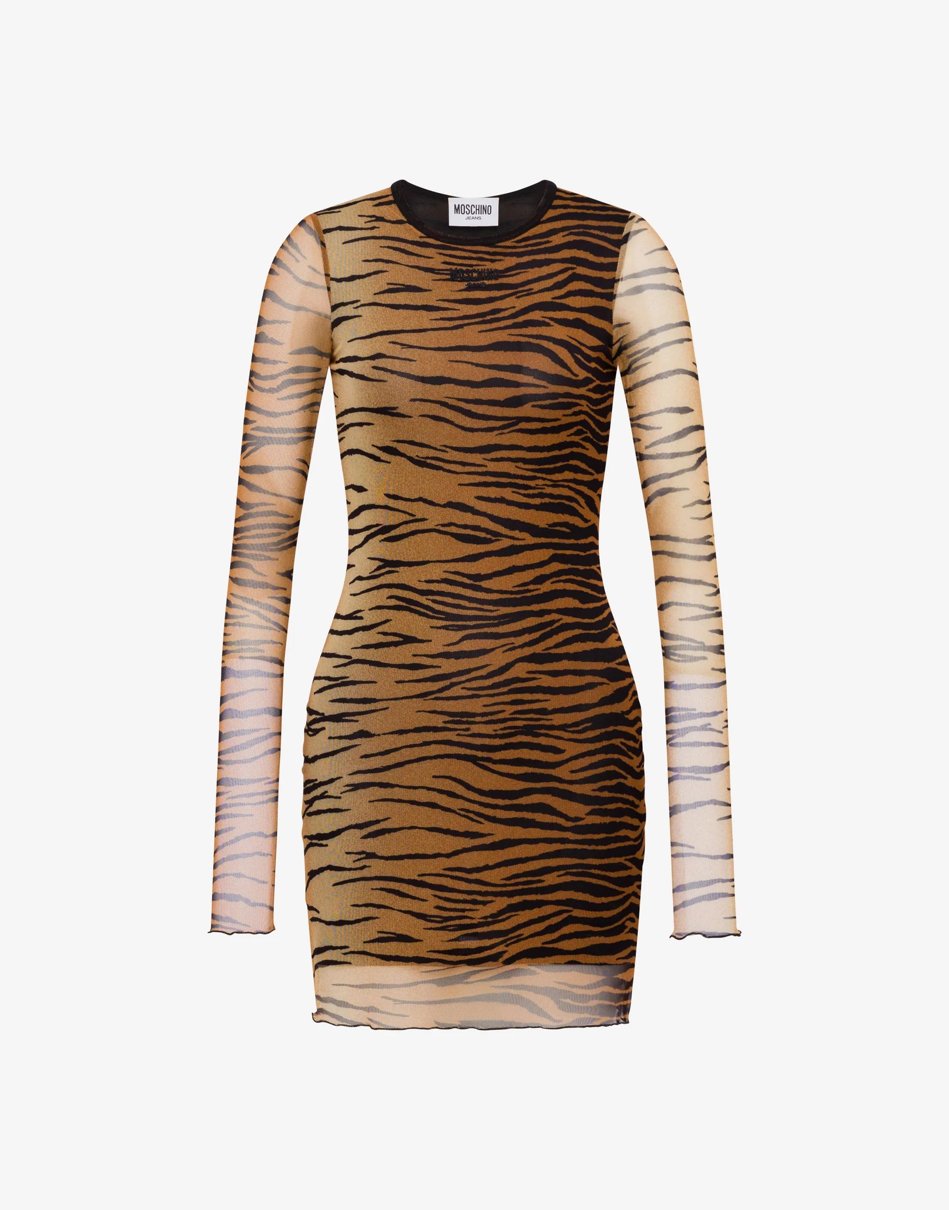 Printed Tulle Dress - Brown by Moschino — view 4