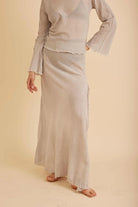 Jennifer Gauze Maxi Skirt - Dusty Grey by ALL III — view 3