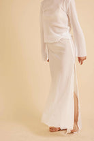 Jennifer Gauze Maxi Skirt - Bone by ALL III — alternate view