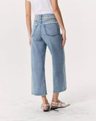 Andi Embellished Ankle-Length Wide-Leg Jeans - Pacific Jewel by Rag & Bone — view 4