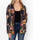 Joan Zip Reversible Sherpa Jacket - Tie Dye Scarf Print by Johnny Was — alternate view