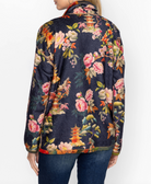 Joan Zip Reversible Sherpa Jacket - Tie Dye Scarf Print by Johnny Was — view 6