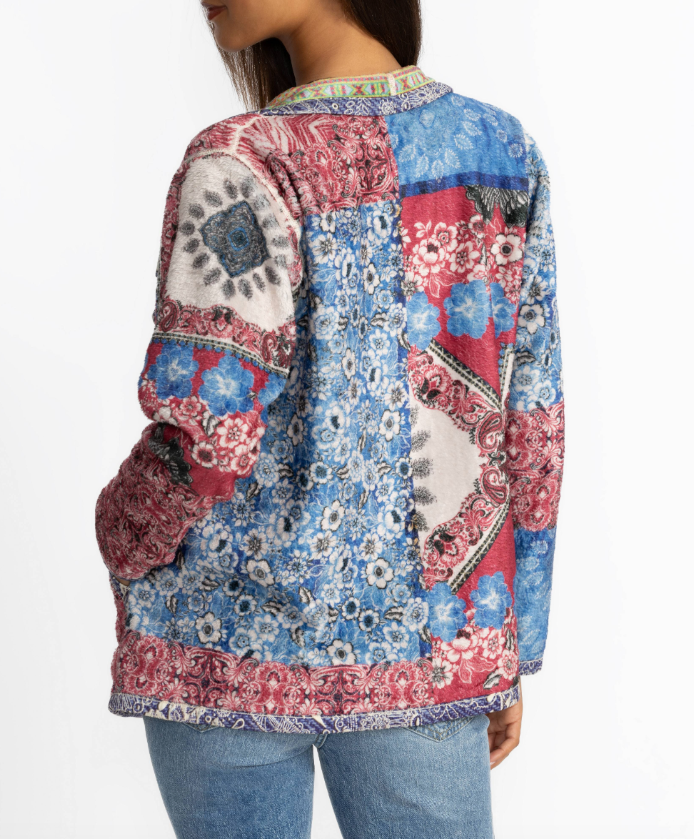 Joan Reversible Wrap Binded Sherpa Jacket - Maybourn Scarf by Johnny Was — view 4