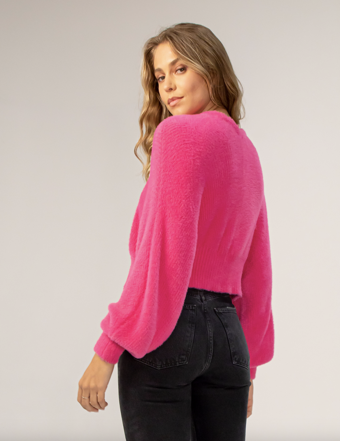 Halo Sweater Cardigan - Peony by Lavender Brown — alternate view