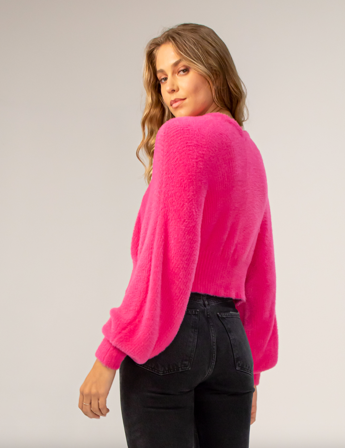 Halo Sweater Cardigan - Peony by Lavender Brown — alternate view