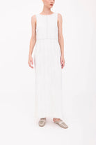 Bergenia Scuba Tank Long Dress - Ice by Elaine Kim | 25 South Boutiques