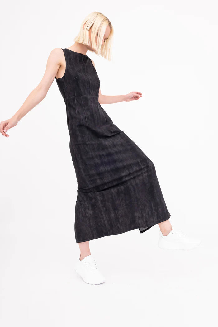 Bergenia Scuba Tank Long Dress - Black by Elaine Kim — alternate view