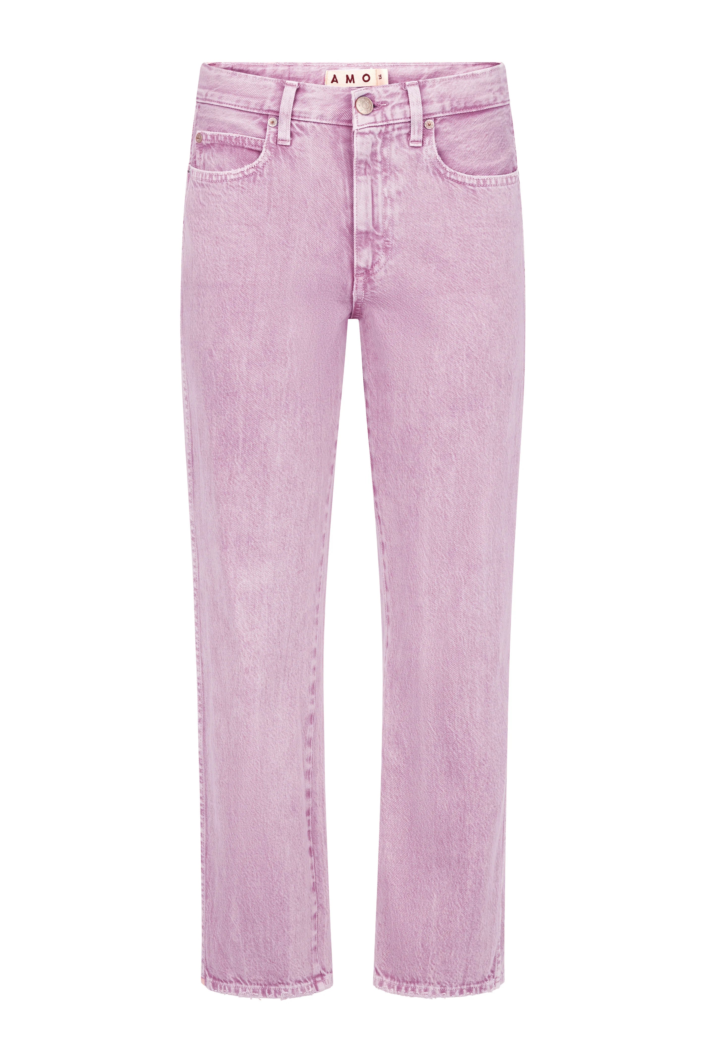 Billie Straight Leg Crop Jean - Rosestone by AMO — view 4