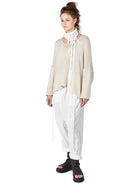 Bima Knit Sweater - White Sand by Studio B3 — alternate view