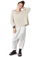 Bima Knit Sweater - White Sand by Studio B3 — view 3