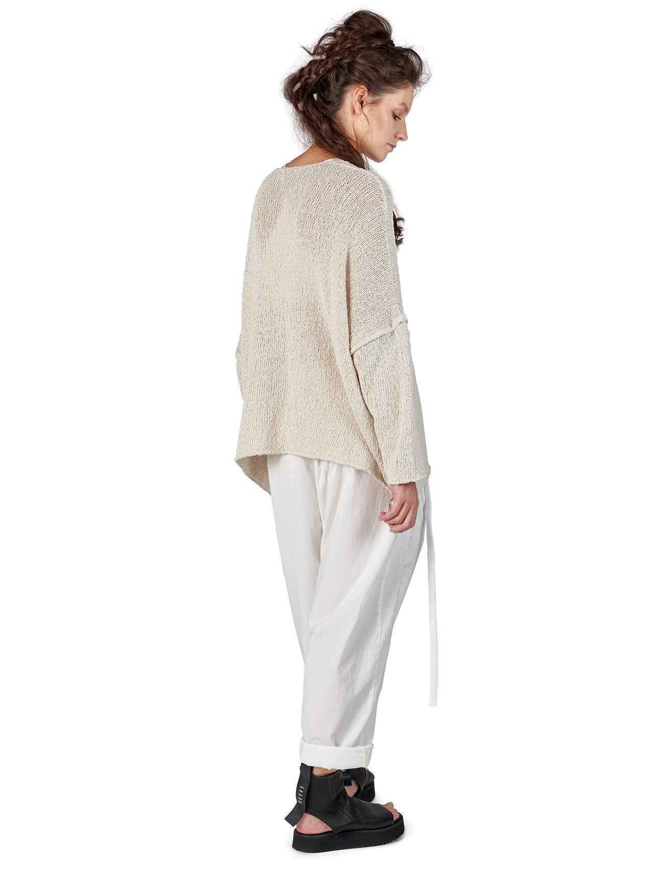 Bima Knit Sweater - White Sand by Studio B3 — view 4