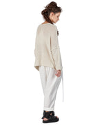 Bima Knit Sweater - White Sand by Studio B3 — view 4