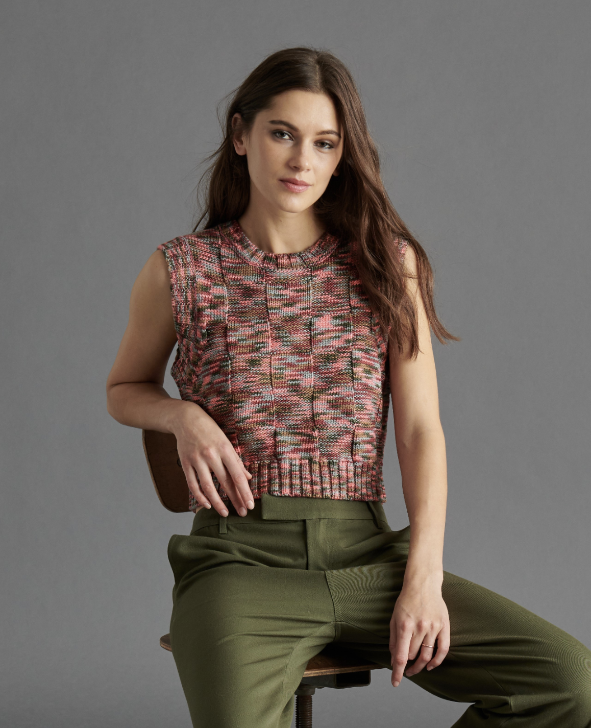 Kate Sweater Vest - Multi by Steve Madden — view 3