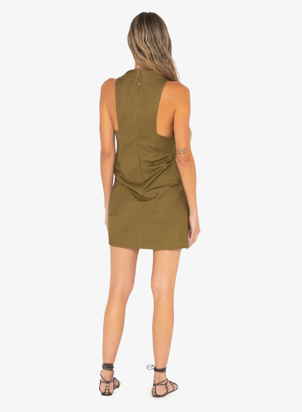 Braelyn Dress - Army Green by Just Bee Queen — view 3