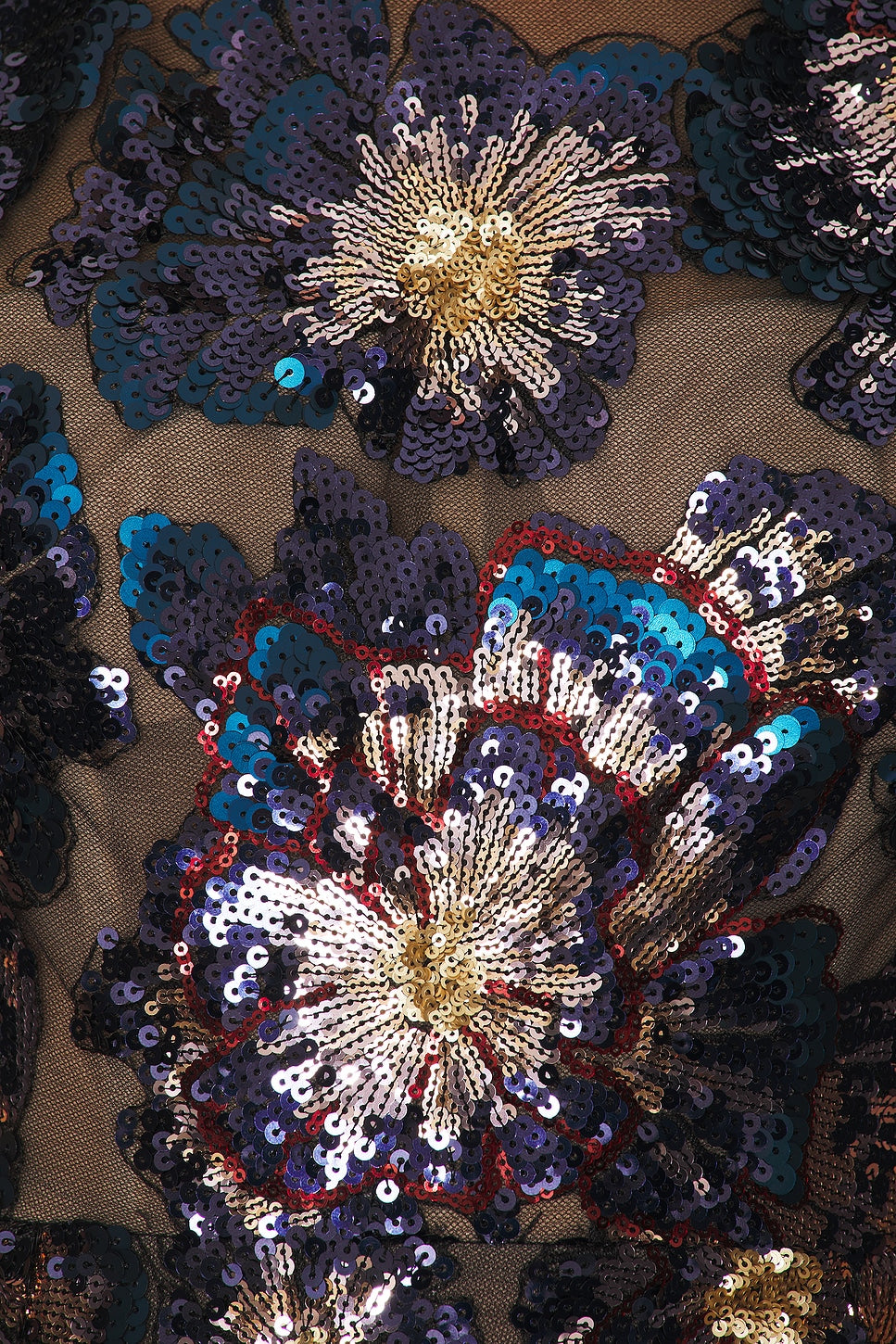 Zinna Embriodered Gown - Blue Multi by Bronx And Banco — view 4