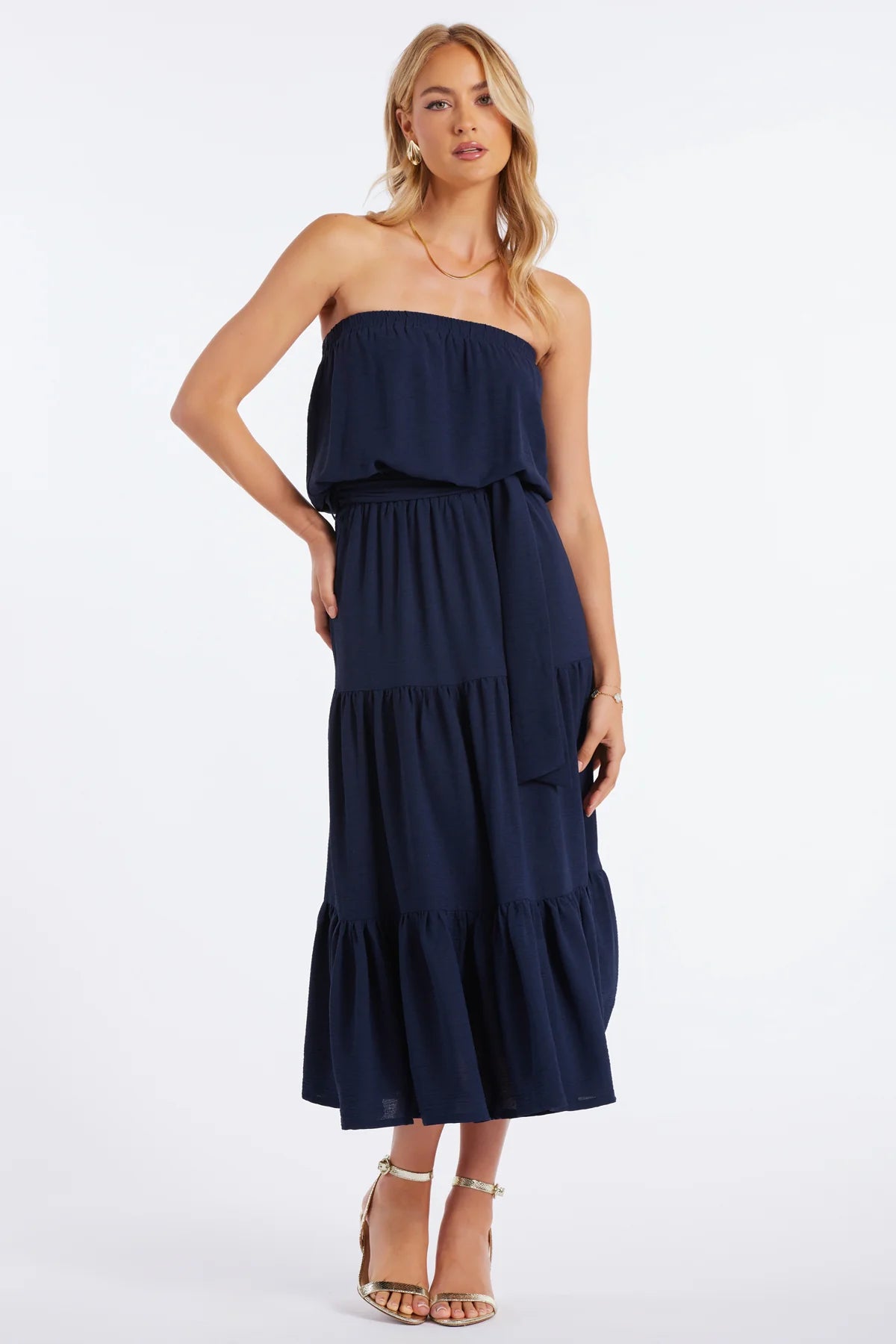 Serafina Strapless Dress - Navy by Bishop + Young | 25 South Boutiques