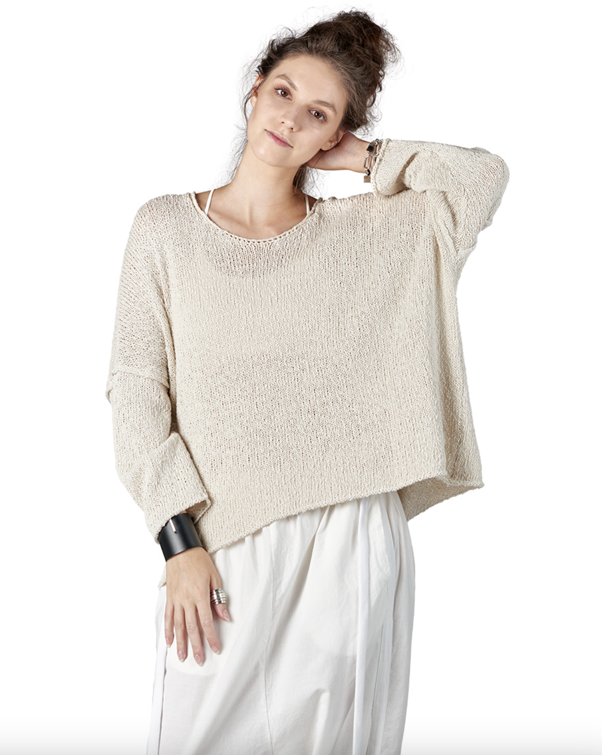 Bima Knit Sweater - White Sand by Studio B3 | 25 South Boutiques