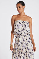 Serafina Strapless Dress - Iris Print by Bishop + Young — view 3