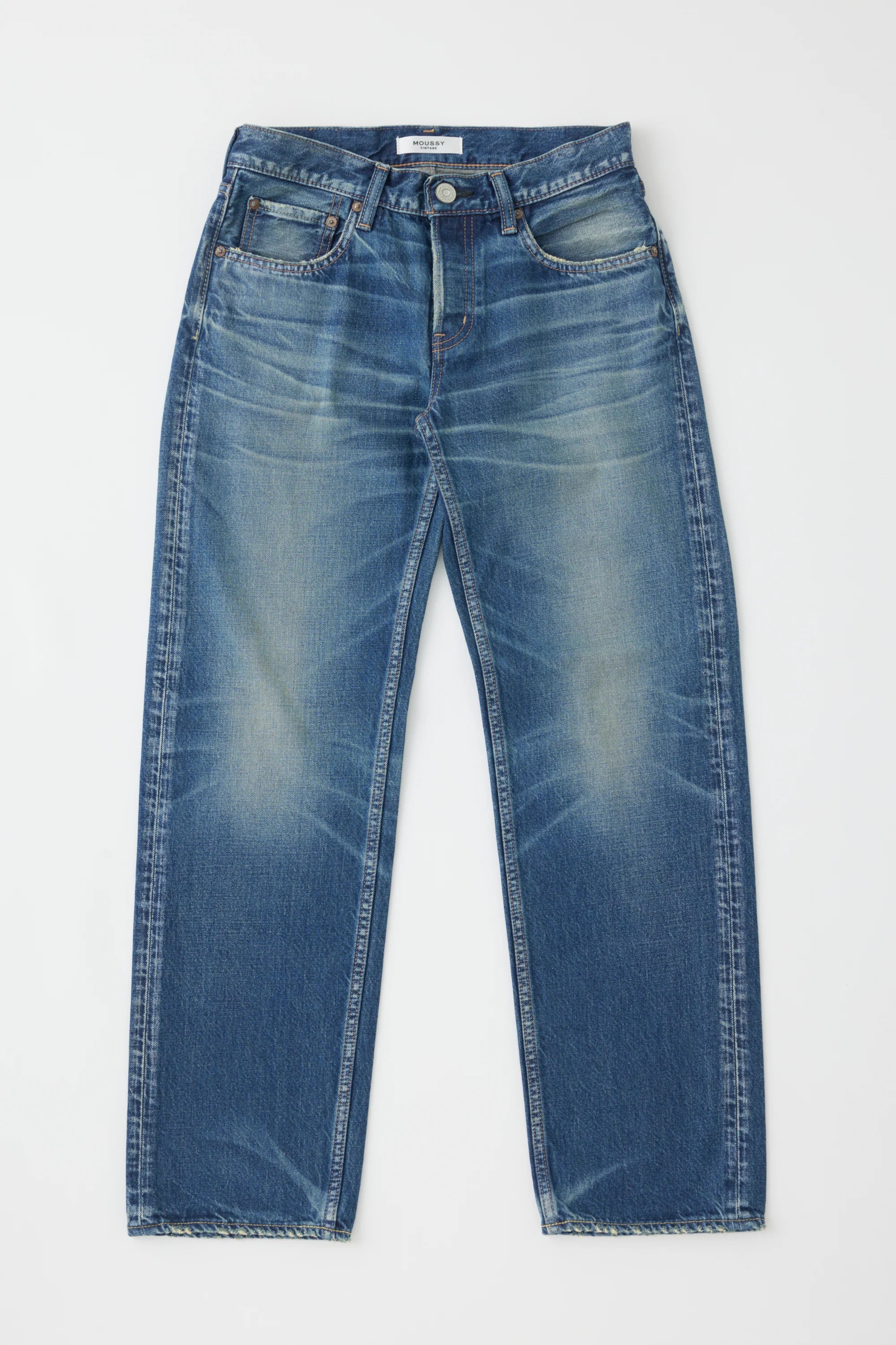 Minneola Low Rise Straight - Dark Blue by Moussy — view 5