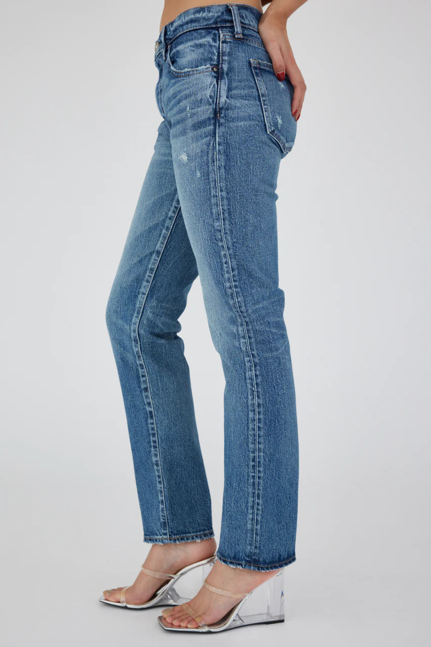 Mallard Slim Straight - Dark Blue by Moussy — alternate view