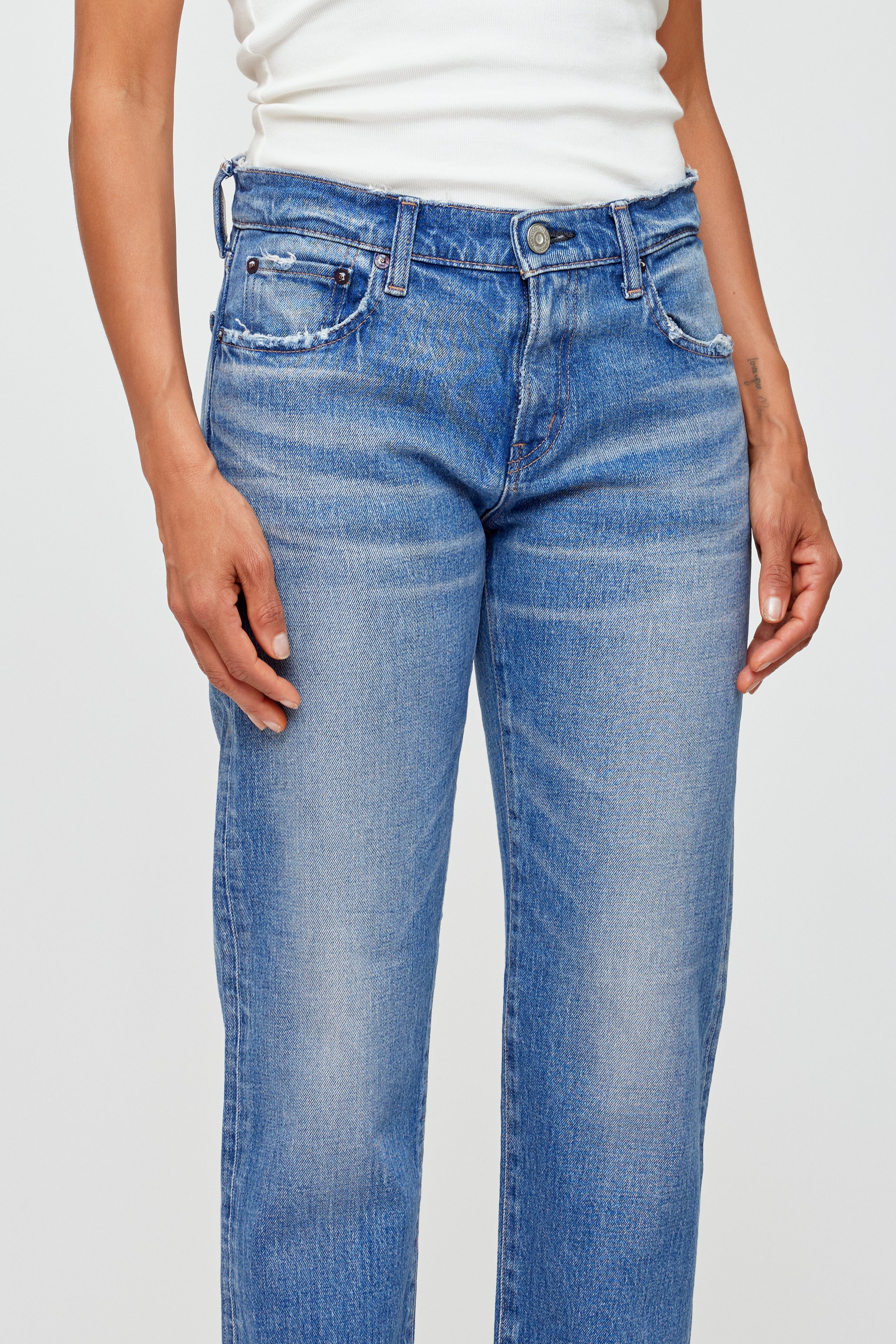 Groveland Slim Straight - Blue by Moussy — view 3