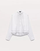 Beatrice Cropped Poplin-Organza Shirt - White by Rag & Bone — view 5