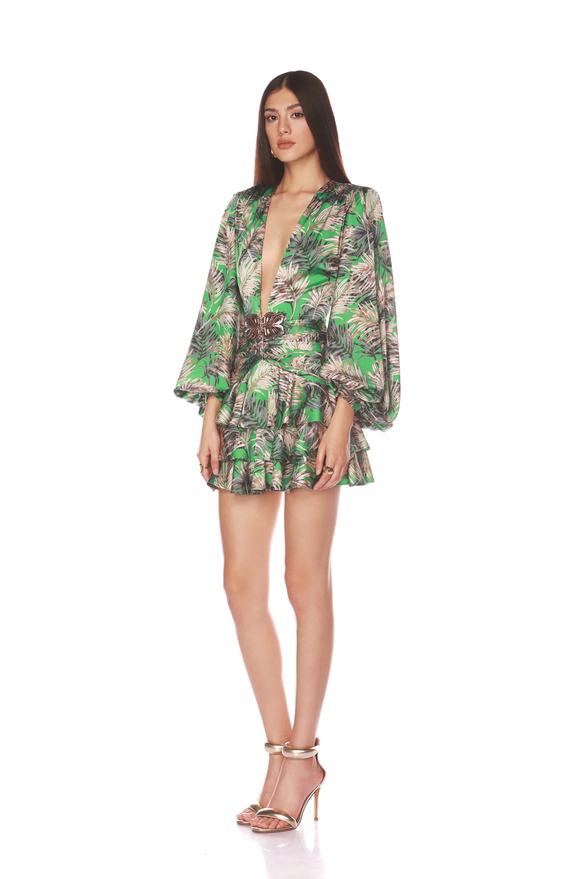 Bedouin Mini Dress - Green by Bronx And Banco — alternate view