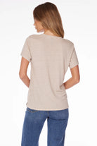 Deep V-Neck Tee - Sandy by Bobi — view 3