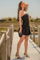 The Brielle Strapless Cocktail Dress - Black by ONE33 Social — view 4