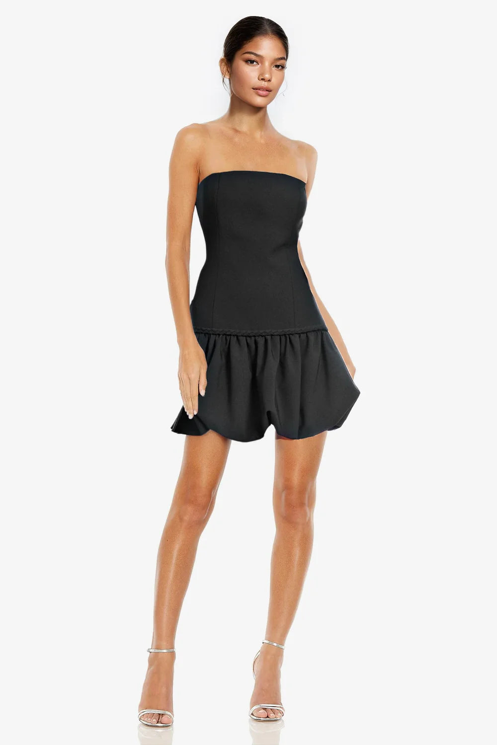 The Brielle Strapless Cocktail Dress - Black by ONE33 Social | 25 South Boutiques