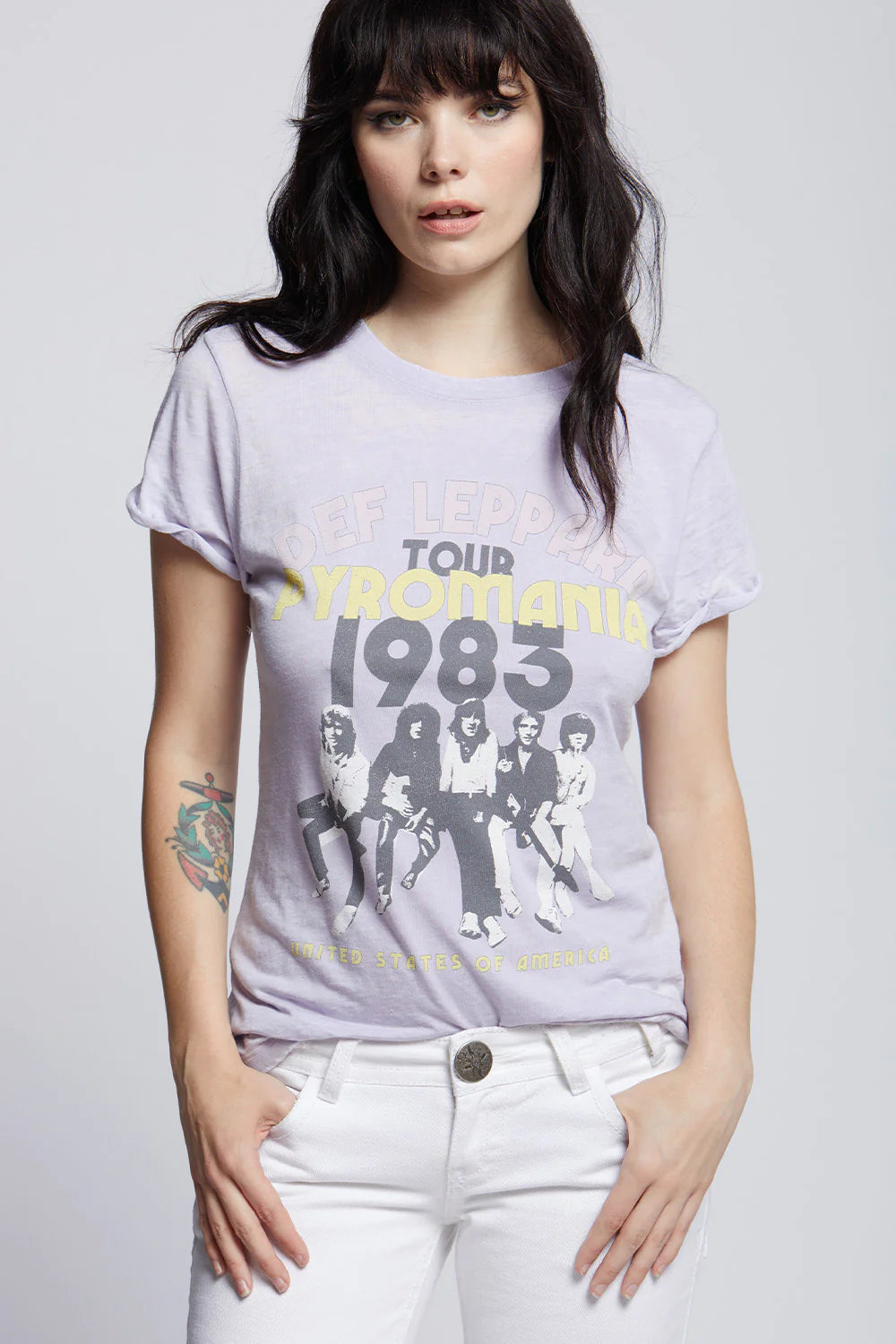 Def Leppard Pyromania 1983 Tour Tee - Lilac by Recycled Karma | 25 South Boutiques