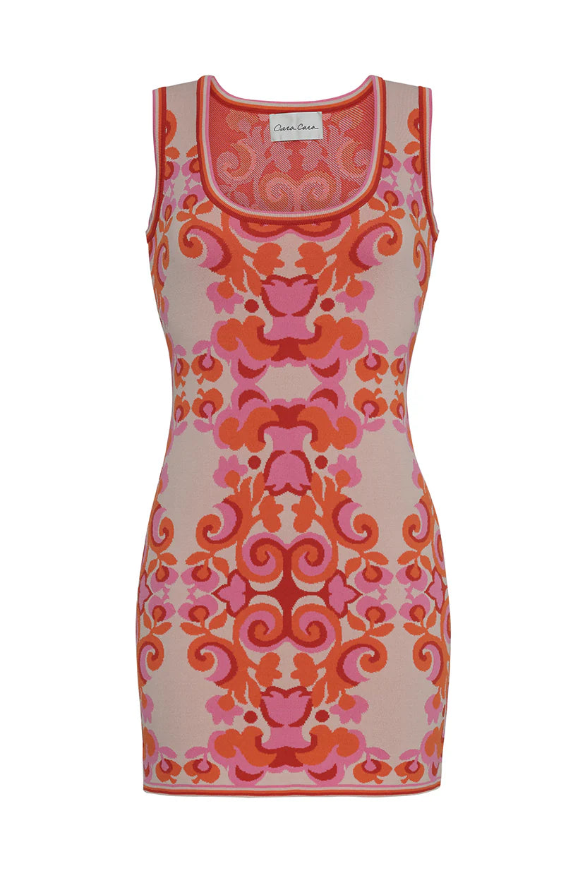 Brittania Knit Dress - Venice Scroll Pink by Cara Cara — view 3