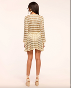 Arrika Crochet Coverup Mini Dress - Gold Crochet by Ramy Brook — view 4