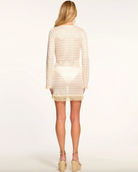 Zig Zag Cassie Coverup Mini Dress - White Zigzag by Ramy Brook — view 4