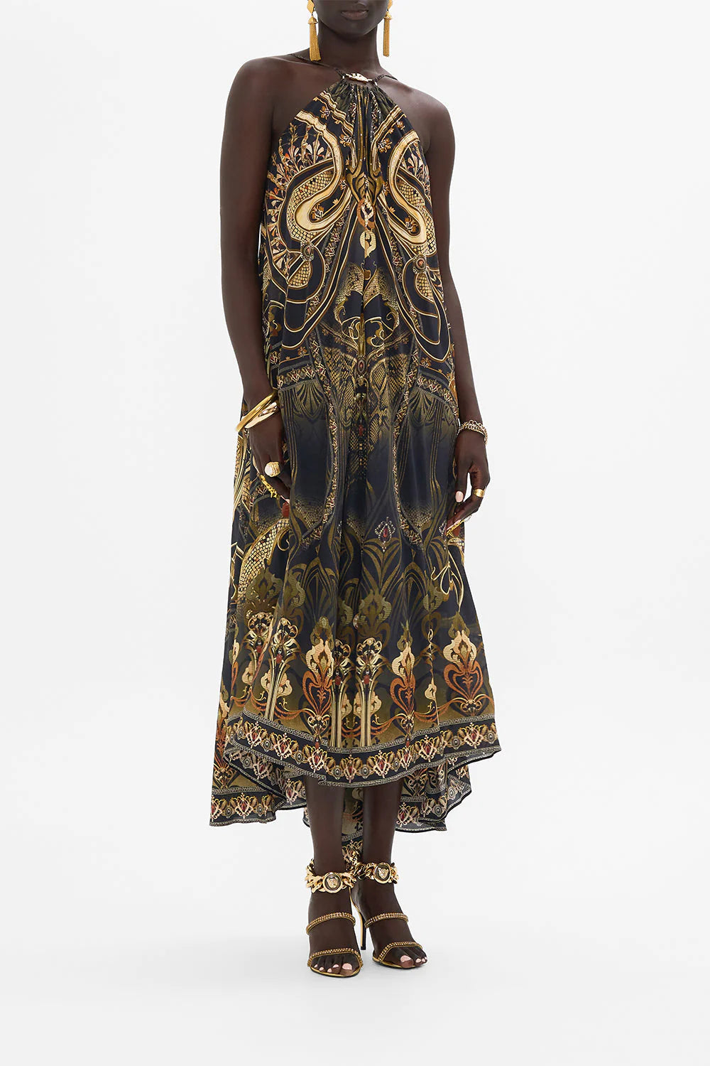 Gather Neck Hardware Maxi - Nouveau Noir by Camilla | 25 South Boutiques