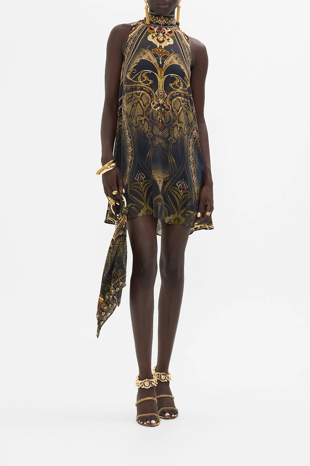 Back Neck Tie Short Dress - Nouveau Noir by Camilla | 25 South Boutiques