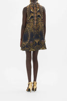 Back Neck Tie Short Dress - Nouveau Noir by Camilla — view 4