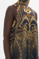 Back Neck Tie Short Dress - Nouveau Noir by Camilla — view 5