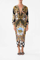 Long Split Front Twist Dress - Monarchy Mania by Camilla | 25 South Boutiques