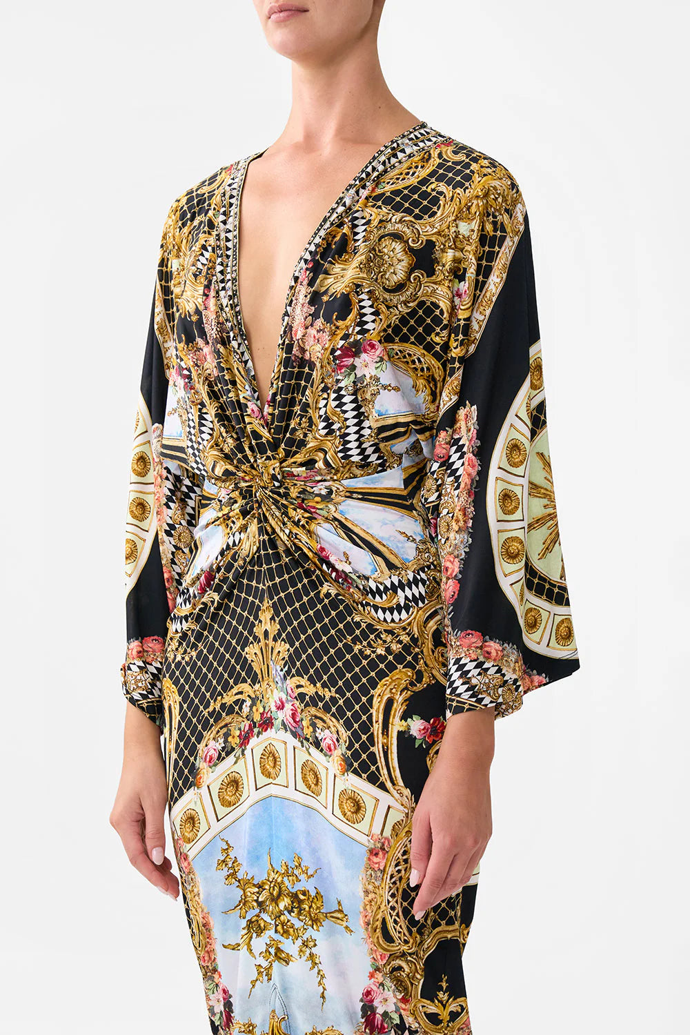 Long Split Front Twist Dress - Monarchy Mania by Camilla — alternate view
