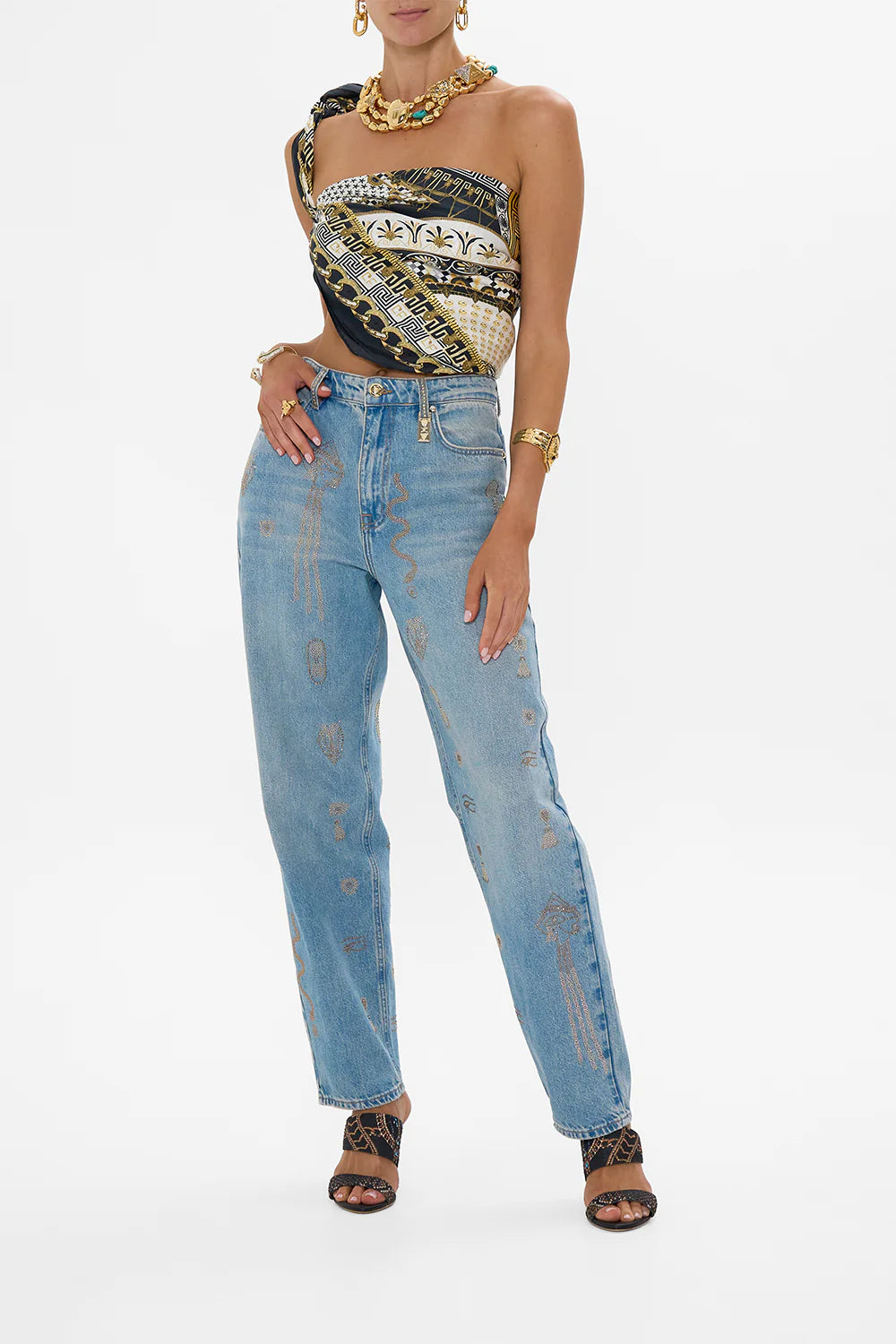 Milla Sacred Symbols Girlfriend Jean - Denim by Camilla | 25 South Boutiques