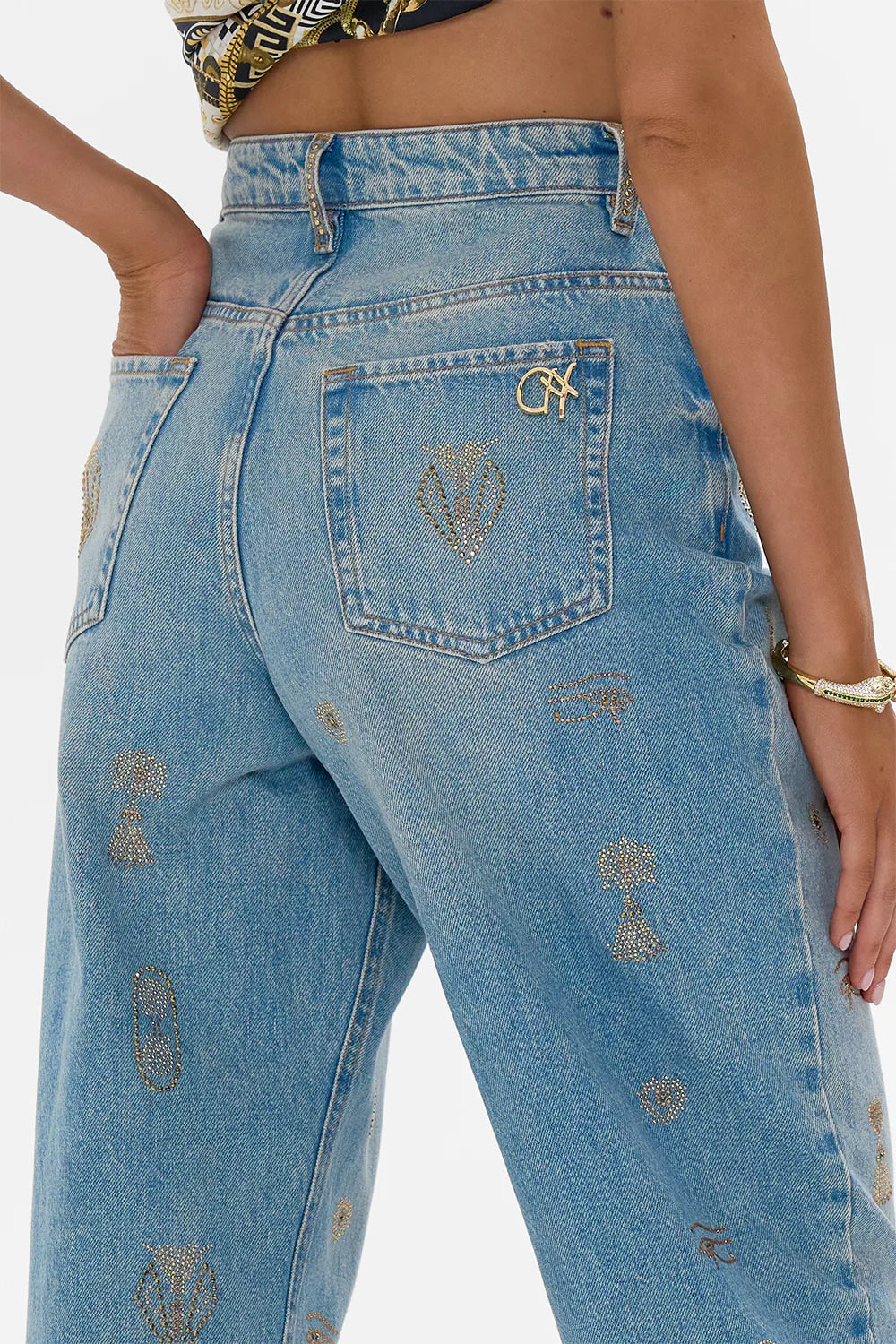 Milla Sacred Symbols Girlfriend Jean - Denim by Camilla — view 4