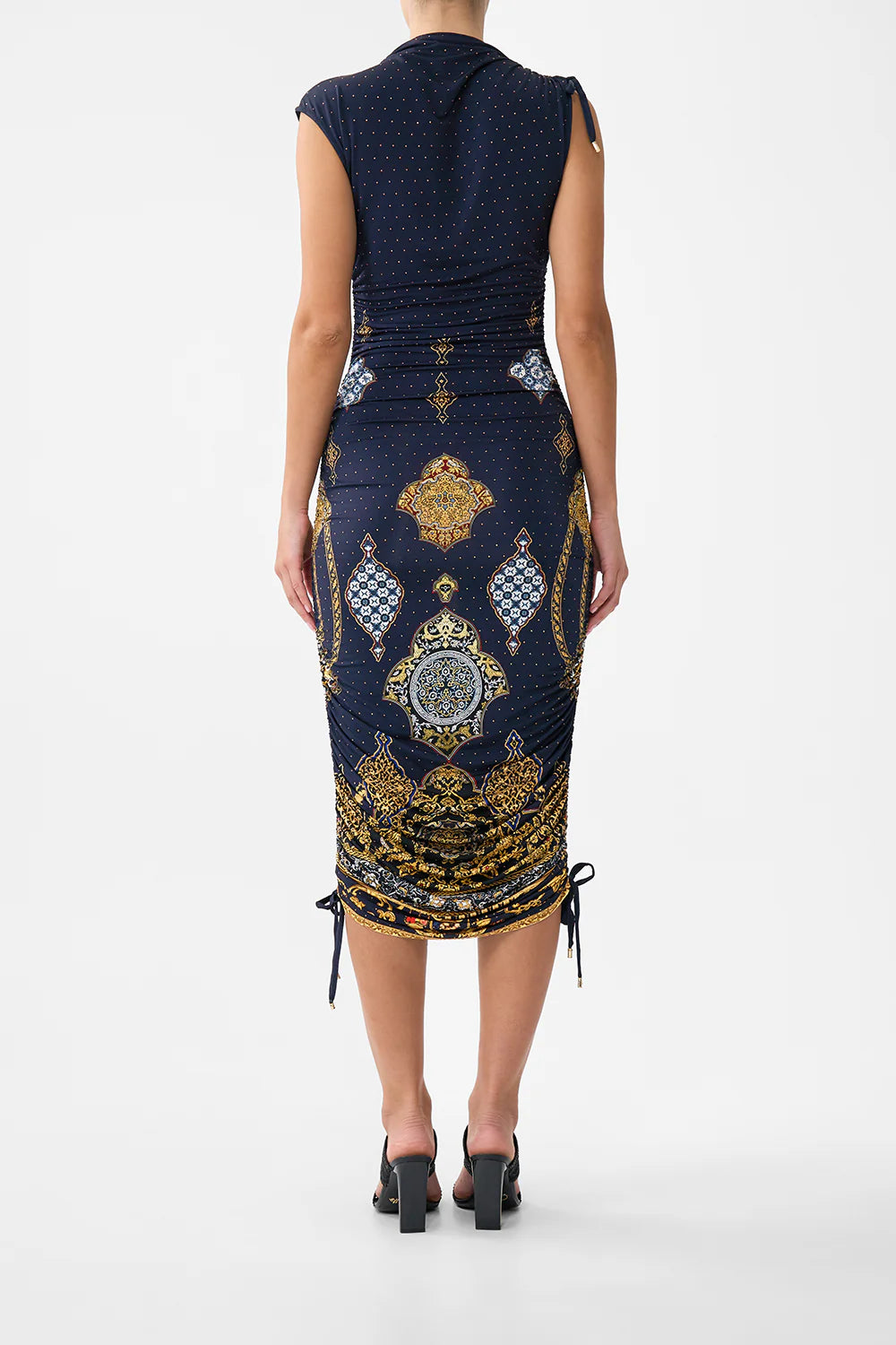 Asymmetric Ruched Jersey Dress - The Imperial Gate by Camilla — view 4