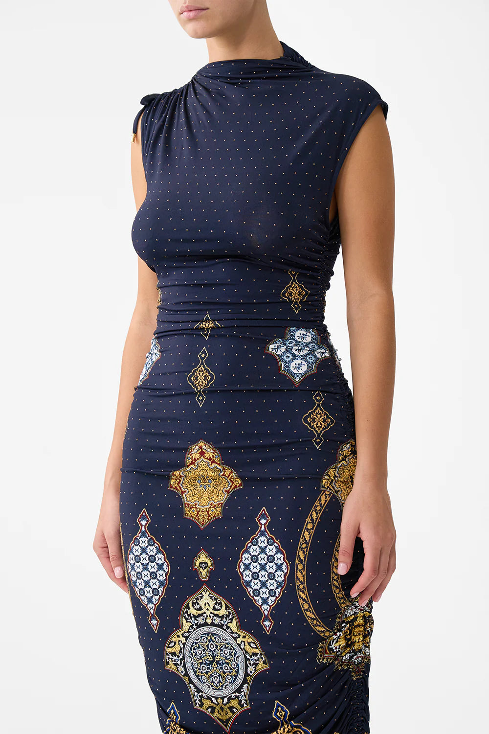 Asymmetric Ruched Jersey Dress - The Imperial Gate by Camilla — alternate view